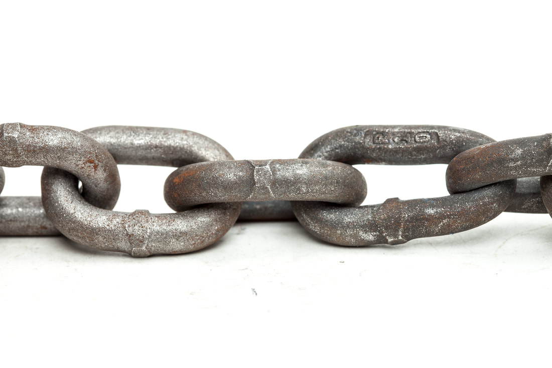 Example of stretched chain link