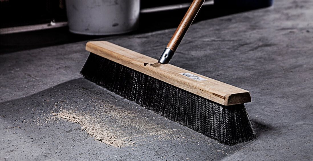 Broom sweeping floors