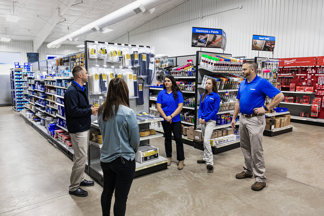 Fastenal branch employees collaborating