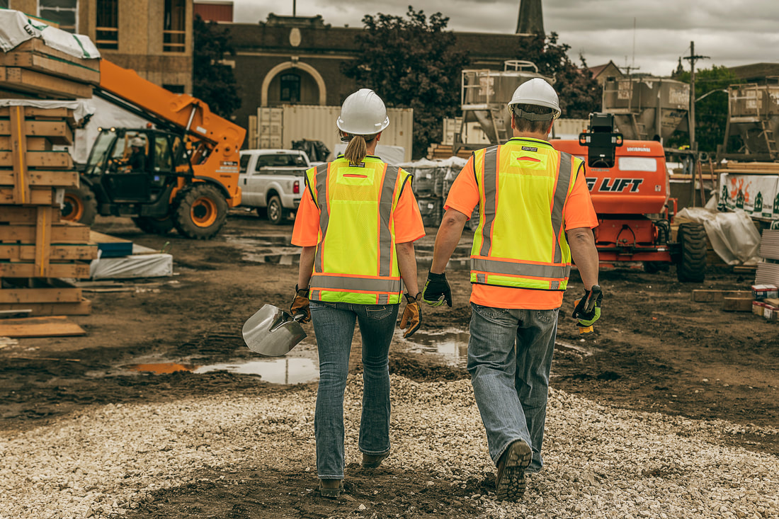 Construction workers on jobsite