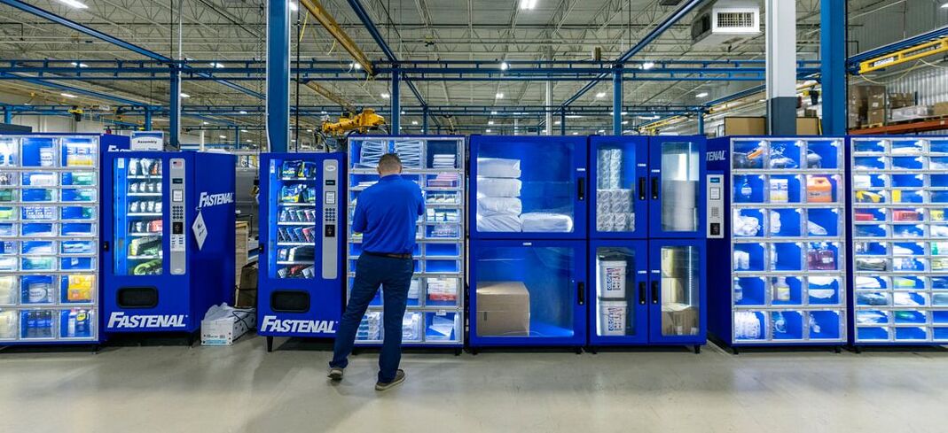 Fastenal employee filling vending machine