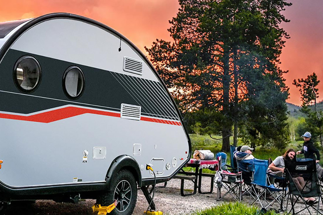nuCamp camper on campsite