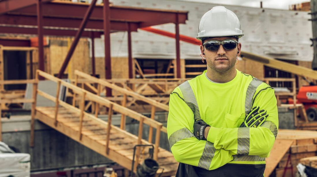 Construction worker on jobsite