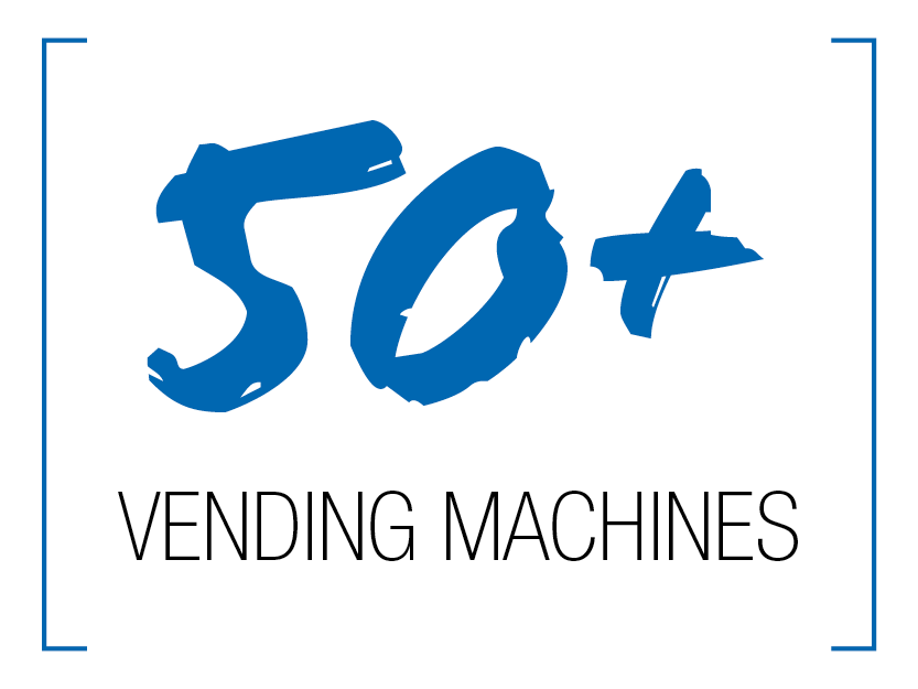 50+ vending machines