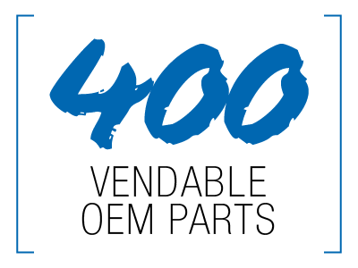 400 vendible OEM parts