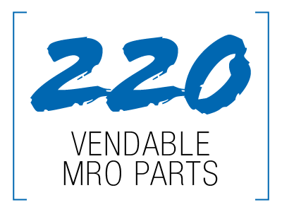 220 vendible MRO parts