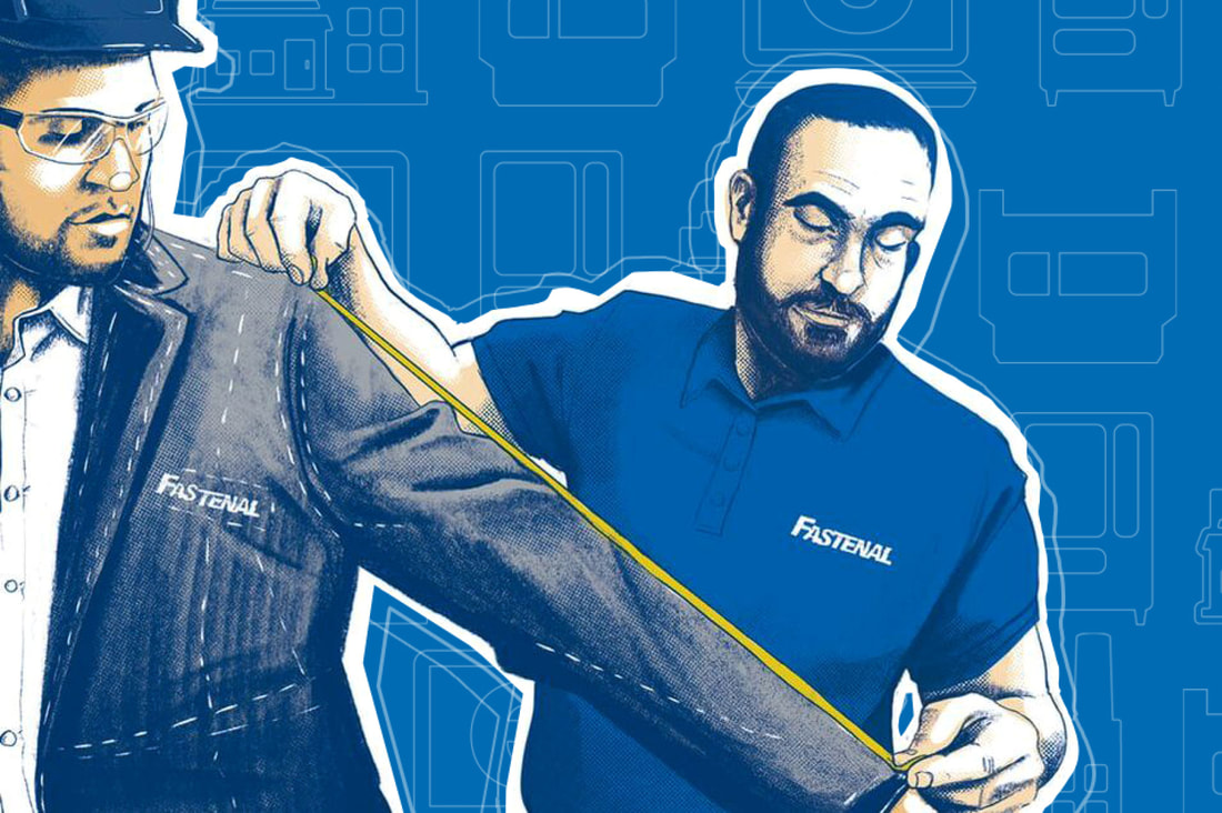 Fastenal employee acting as a tailor